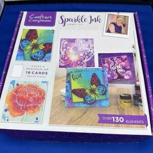 NEW Crafter’s Companion Sparkle Ink Craft Kit Card Making Kit #22 Birthday